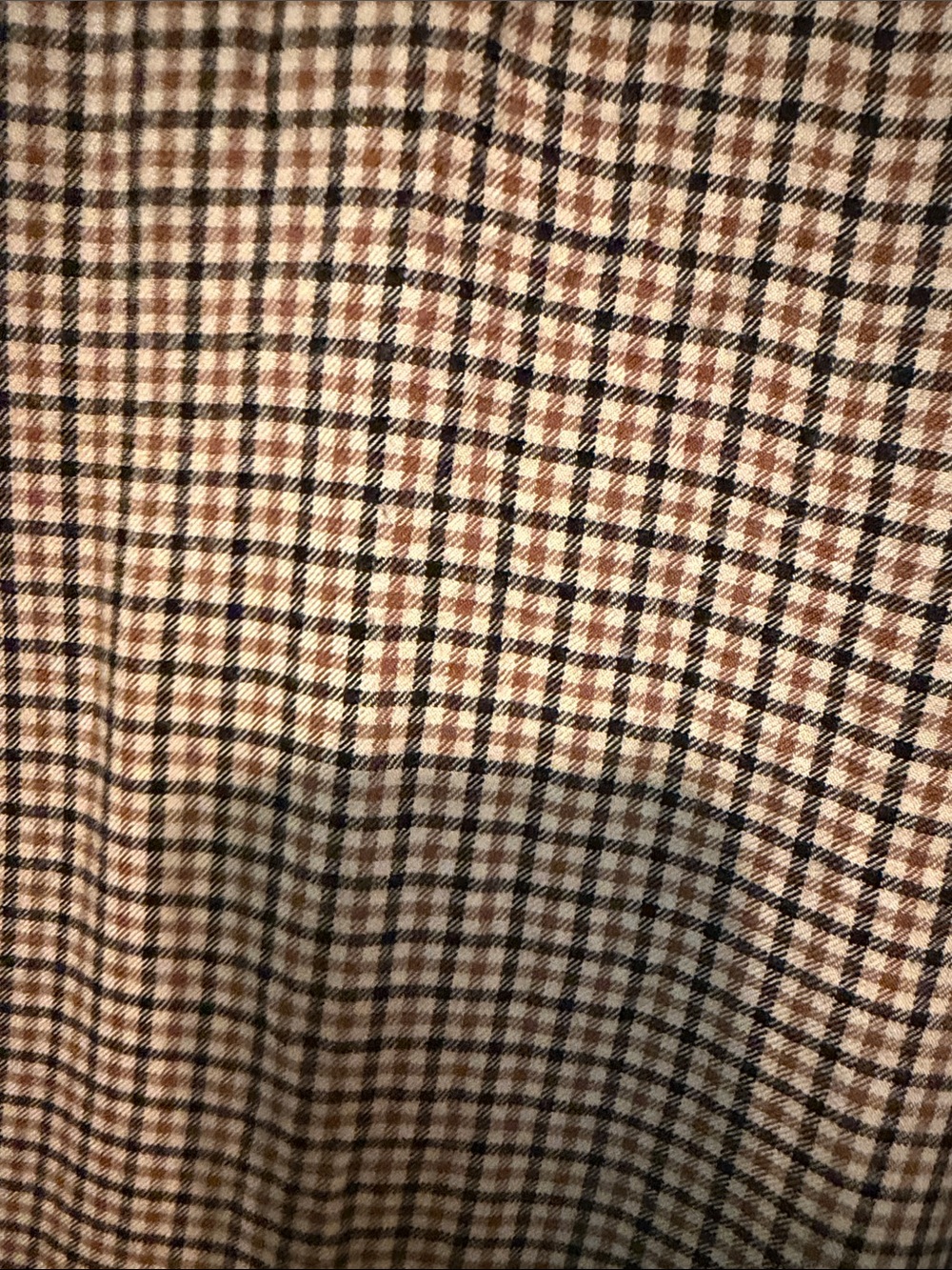 American Eagle Outfitters Brown Plaid Wide-Leg Neutral Academia Trouser Pants - Picture 9 of 10